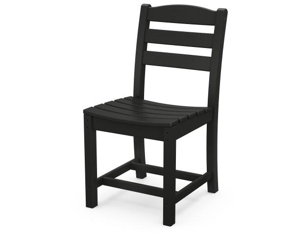Polywood Black La Casa Cafe Dining Side Chair - Outdoor & Indoor Patio Furniture for Restaurants, Cafes, and Home Decor