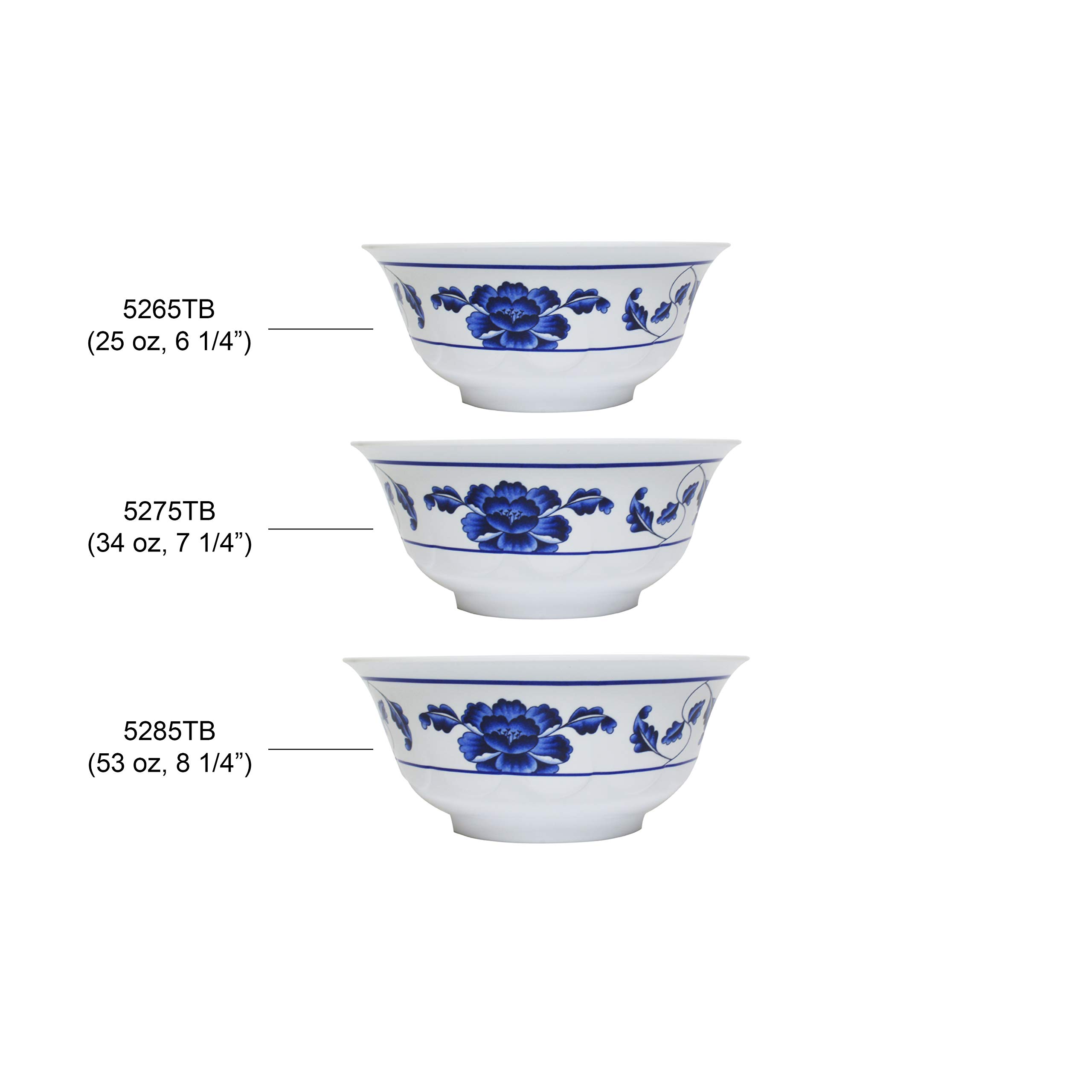 Premium Melamine Dinnerware Set - 34oz Scalloped Bowl (7.25