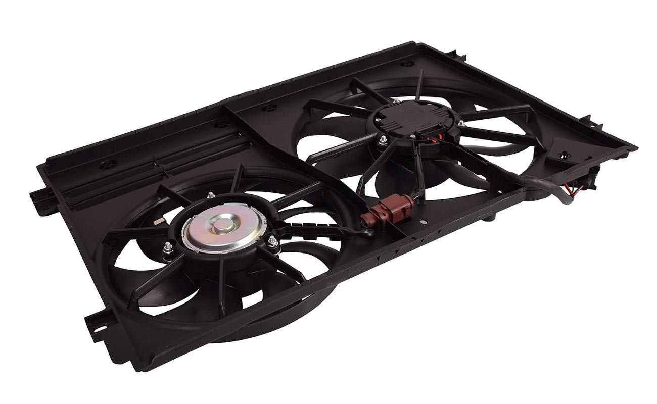 Bapmic 1K0959455DG Electric Cooling Fan Assembly Replacement for Audi A3 TT Jetta Passat Golf - High Performance Radiator Cooling Fan for Engine Overheating Protection - Perfect for Summer Driving & Heavy Traffic Conditions