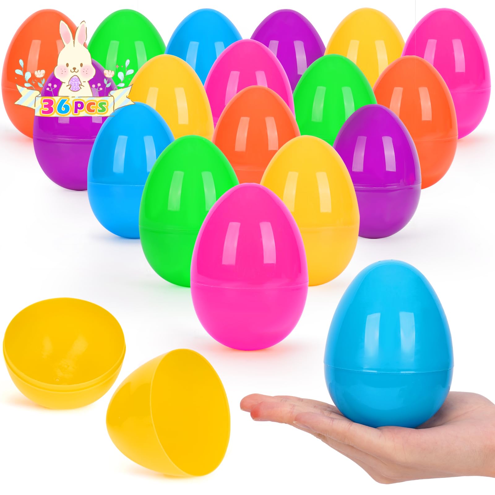 36 Pcs Plastic Easter Eggs - 3.15