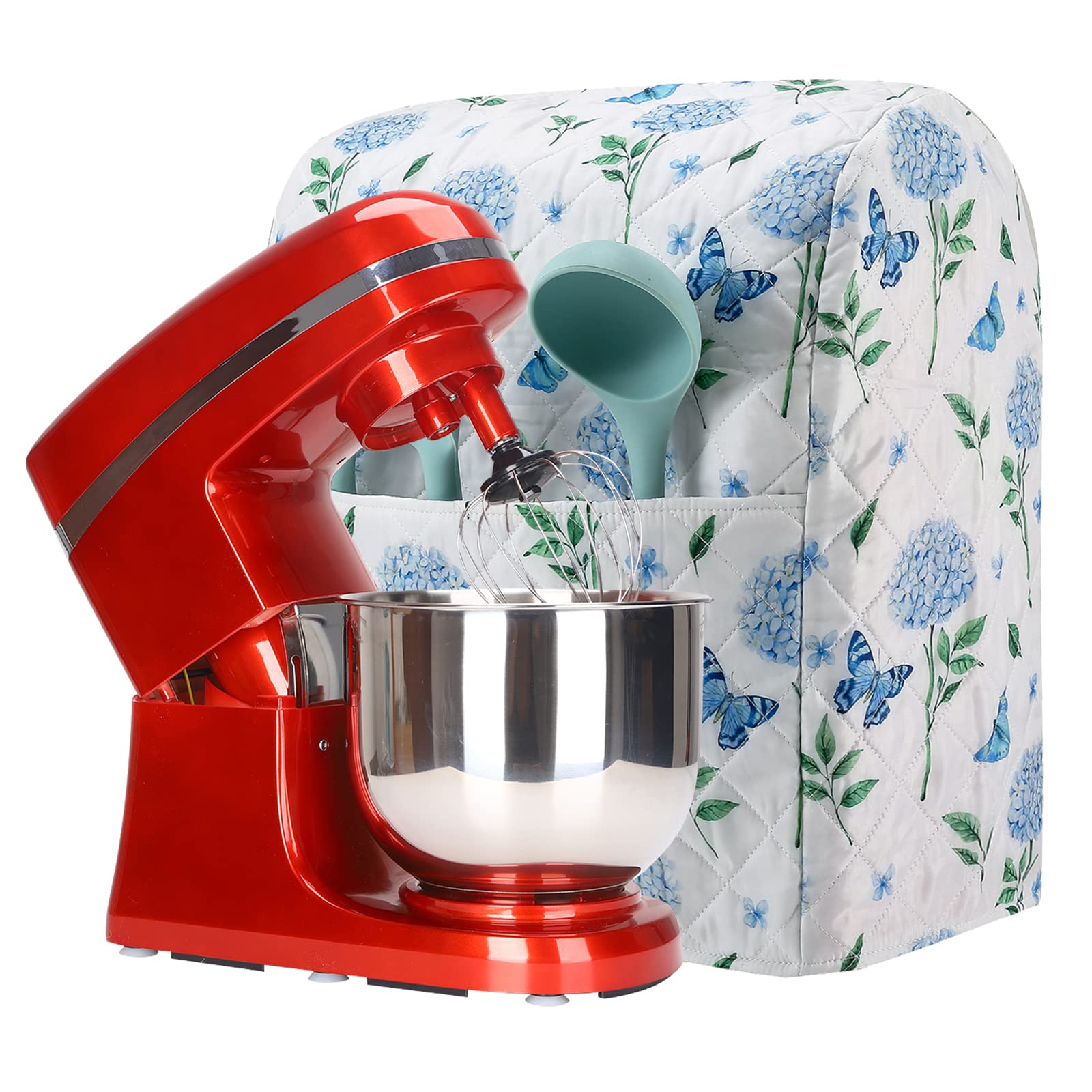 Hydrangea Stand Mixer Cover for KitchenAid 5-8 Qt Mixers | Durable & Stylish KitchenAid Mixer Accessory | Perfect for Spring Summer Kitchen Decor | Protects Mixers from Dust & Spills | Ideal for Baking, Cooking & Kitchen Organization