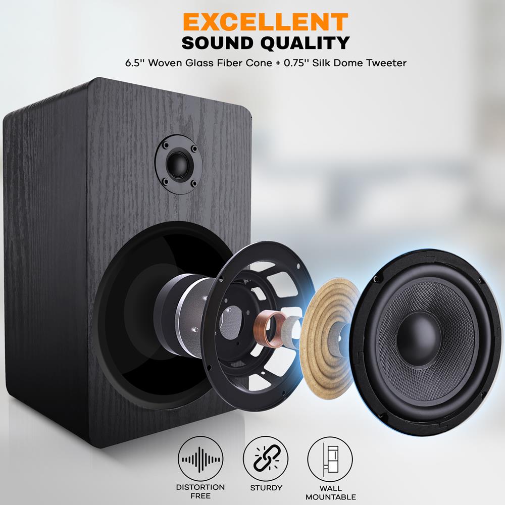 Premium Home Theater Bookshelf Speakers - High-Fidelity Sound for Movies & Music | Perfect for Living Rooms, Gaming Setups & Home Audio Systems