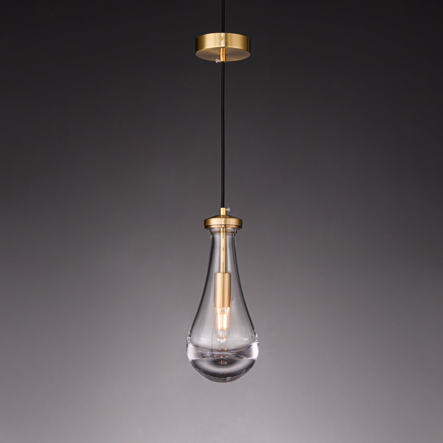 Leontine Glass Pendant Lamp - Modern Hanging Light Fixture for Kitchen Island, Dining Room & Bedroom Lighting