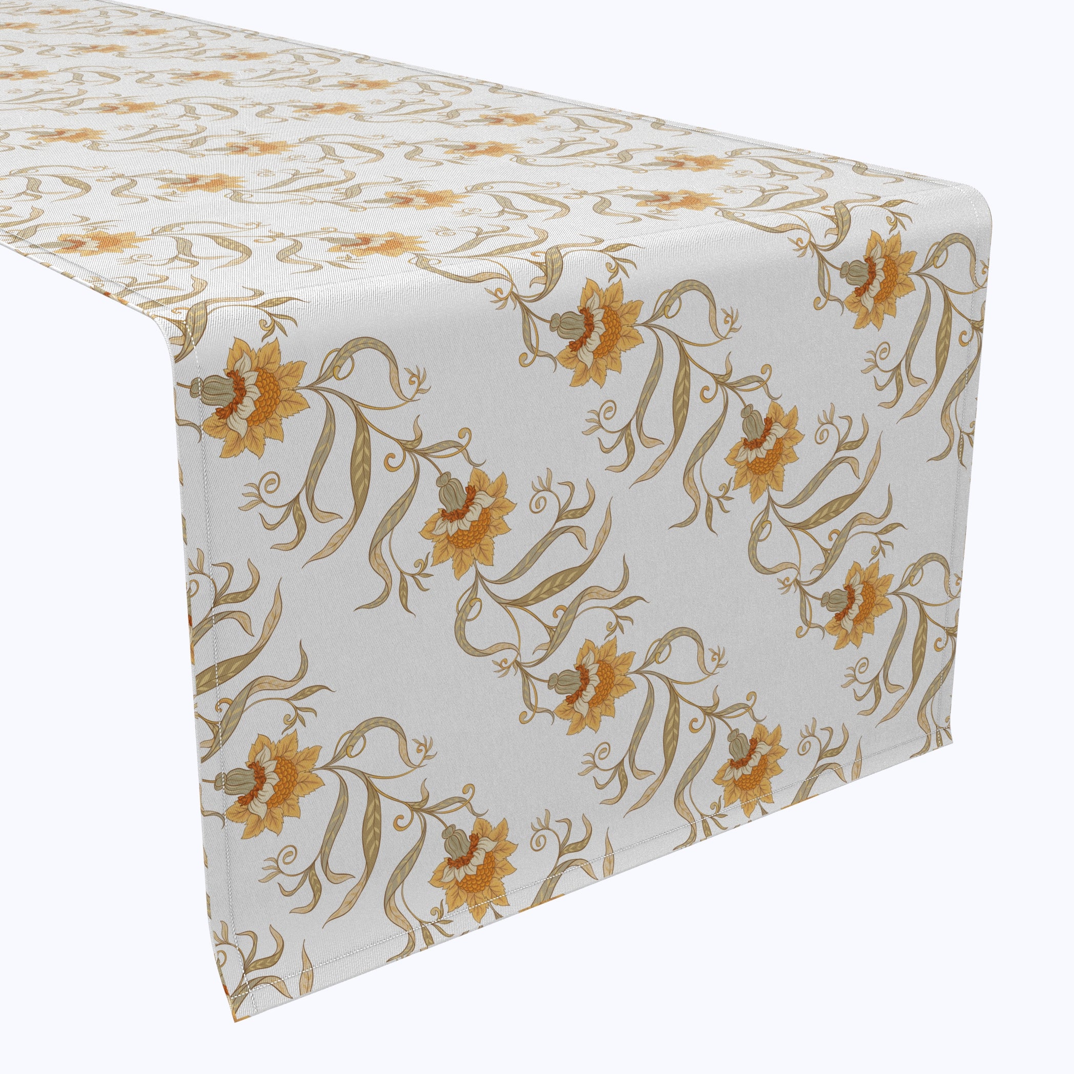 Floral 127 Cotton Table Runners for Dining Room Decor - Elegant Farmhouse Table Linens for Weddings, Parties & Home Decor