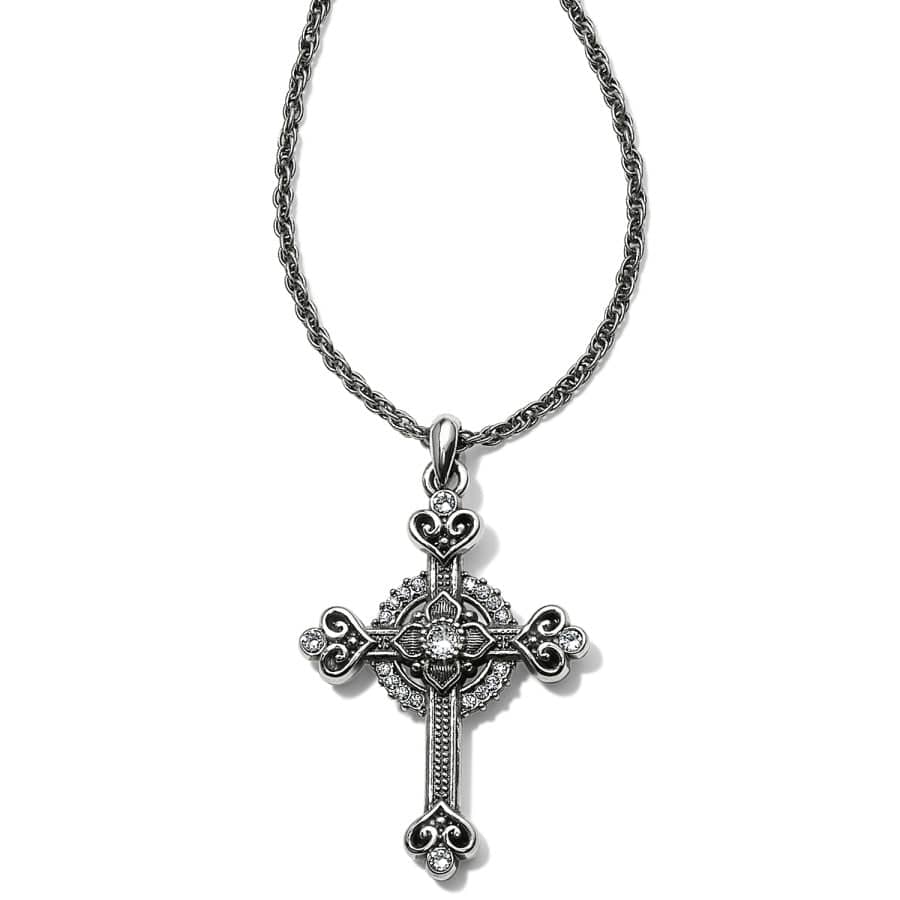 Alcazar Heart Small Cross Necklace for Women - Dainty Gold Religious Pendant Jewelry Gift for Her - Perfect for Church, Weddings & Everyday Wear