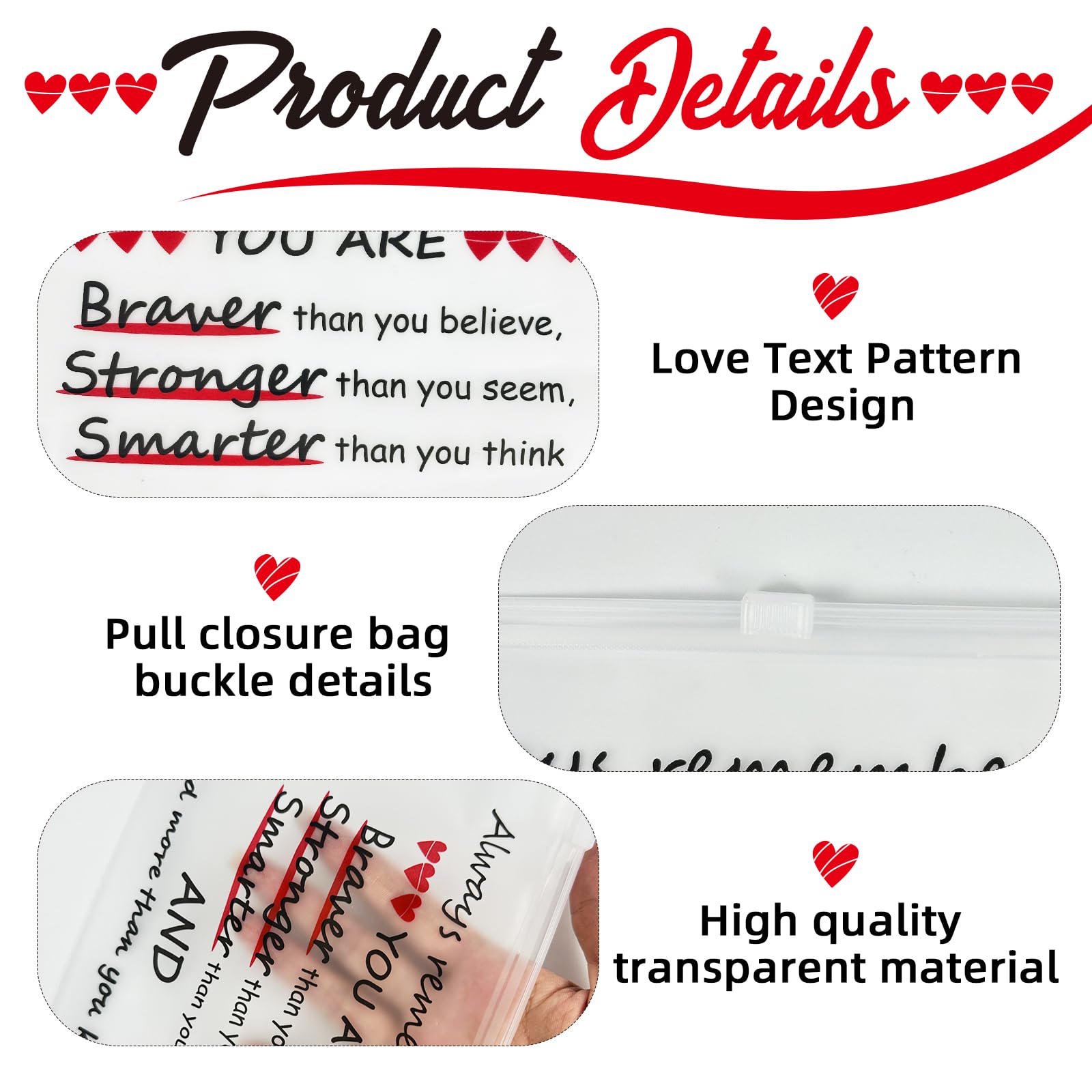 60PCS Inspirational Zipper Cosmetic Bags for Women - Bulk Makeup Bags, Toiletry Pouches, Swag Gift Bags for Friends, Wife & Employees - Perfect for Travel, Bridal Showers & Birthday Party Favors