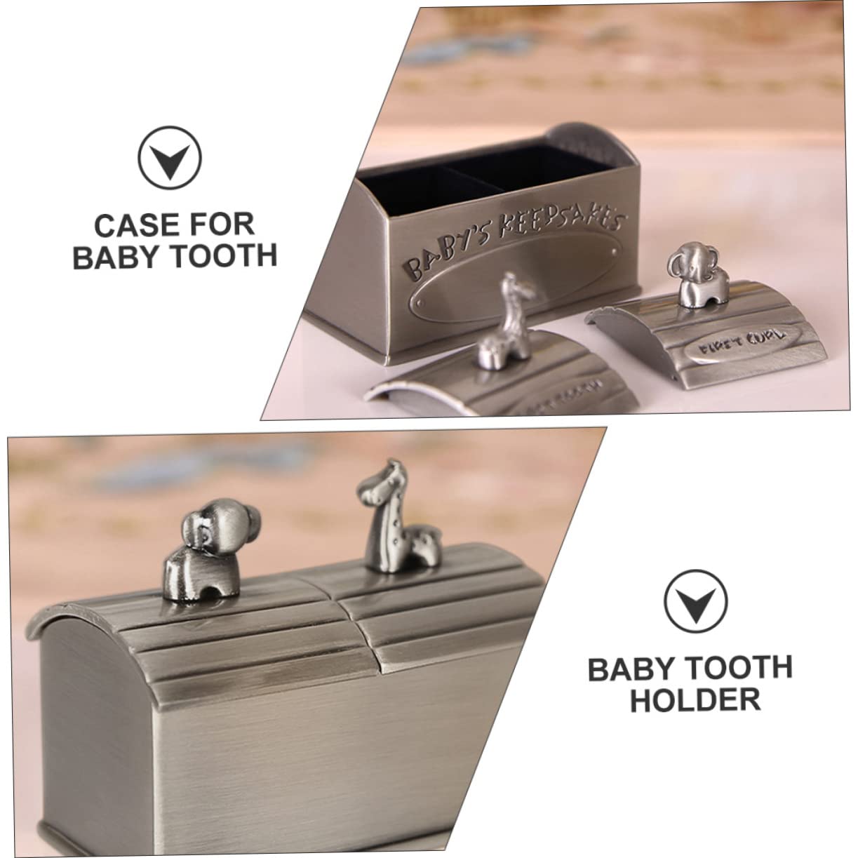 Totority 8-Piece Baby Teeth Keepsake Box Set - Cute Tooth Holder Organizer for Kids | First Tooth Memory Box, Decorative Storage for Baby Teeth & Milestones