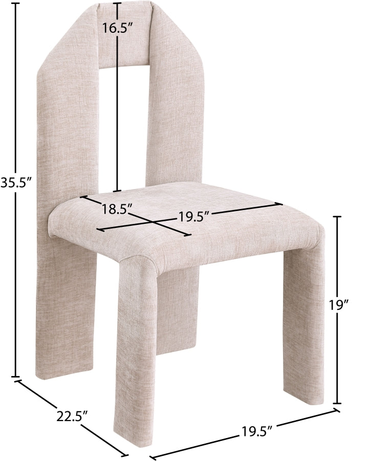 Luxury Bennett Chenille Fabric Dining Chair - Soft & Durable Upholstered Seat for Elegant Home Decor, Kitchen, Dining Room, and Office Use