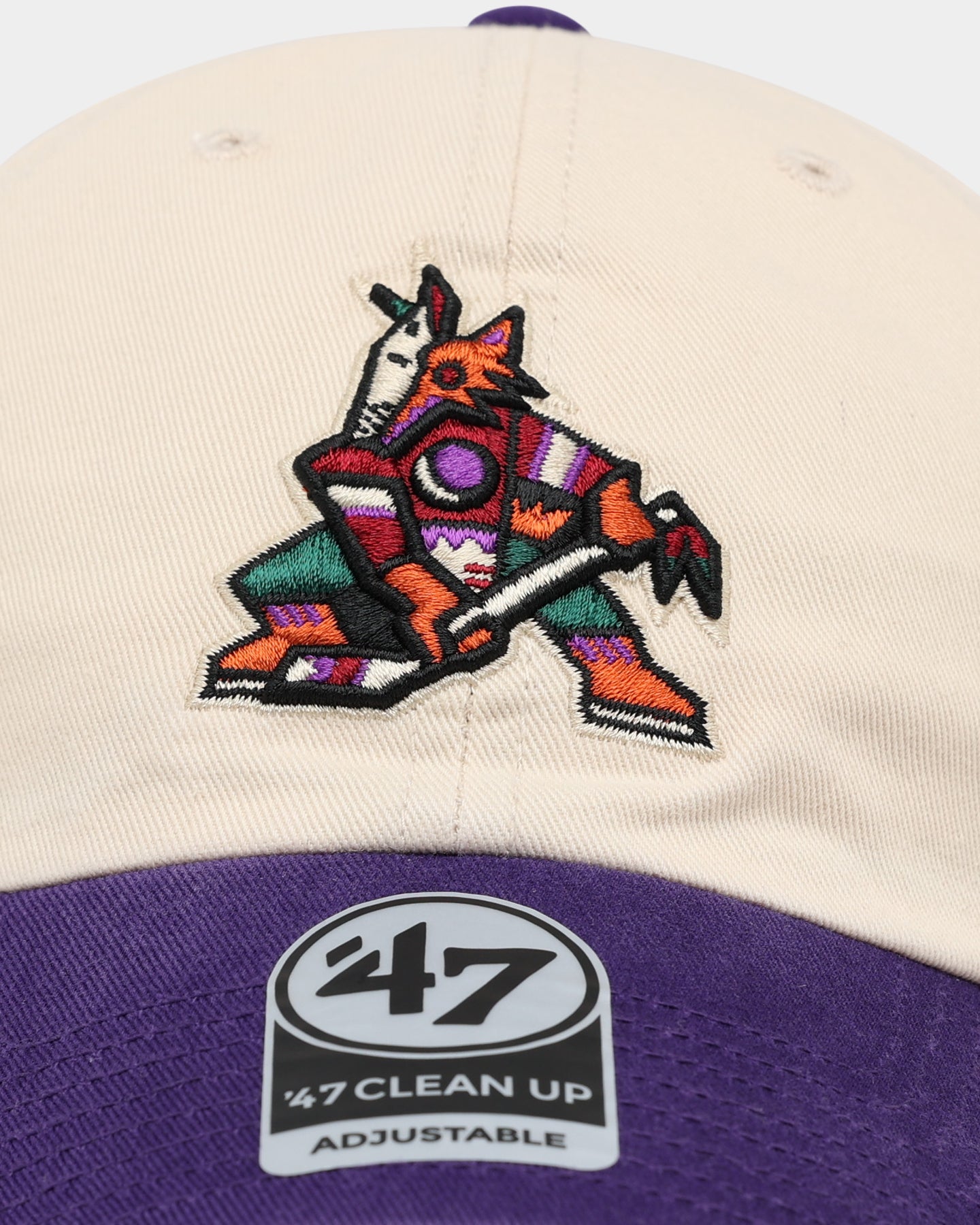 47 Brand Arizona Coyotes Two Tone 47 Clean Up Strapback Adjustable Hat - Casual Baseball Cap for Men & Women - Perfect for Sports, Outdoor Activities & Fan Gear
