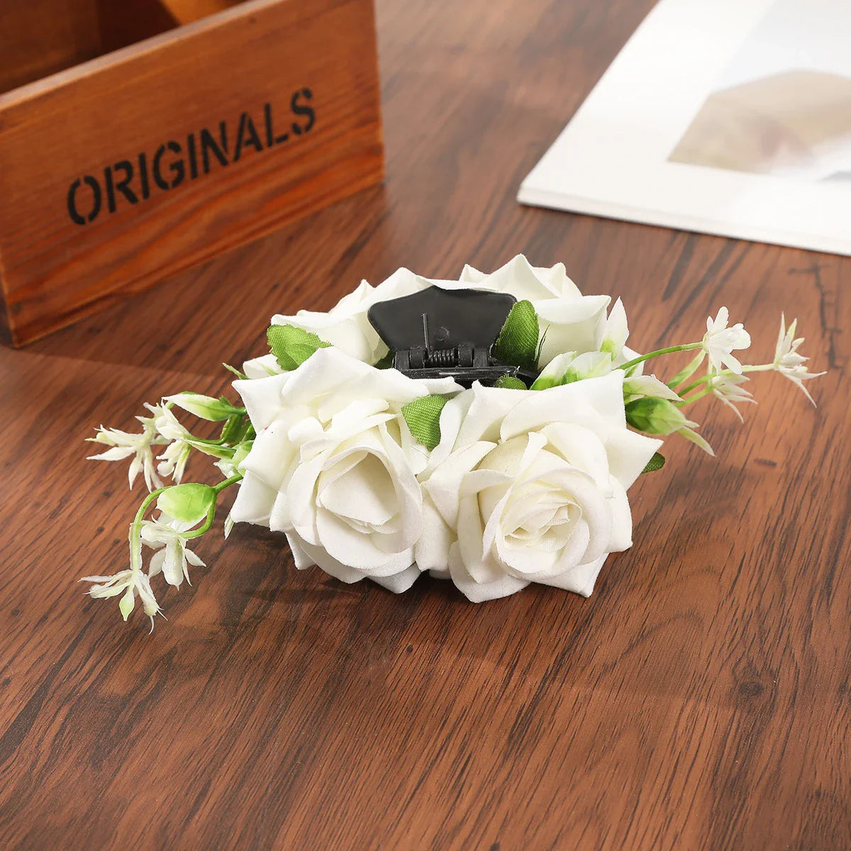 Haimeikang Large Flower Hair Clips for Women - Thick Hair Barrettes, Crab Claw Hairpins, Summer Fashion Hair Accessories for Weddings, Parties, and Everyday Wear