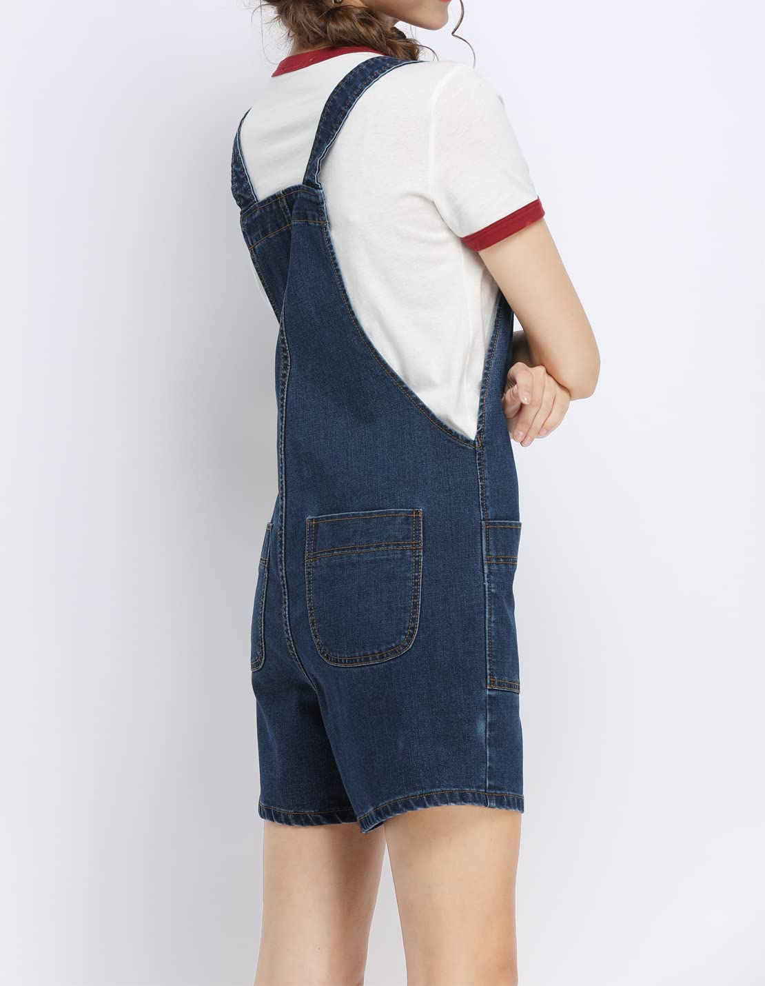 Women's Casual Denim Overalls with Adjustable Straps - Loose Fit Baggy Jumpsuit Romper Pants & Jean Shorts for Everyday Wear, Street Style & Summer Outfits