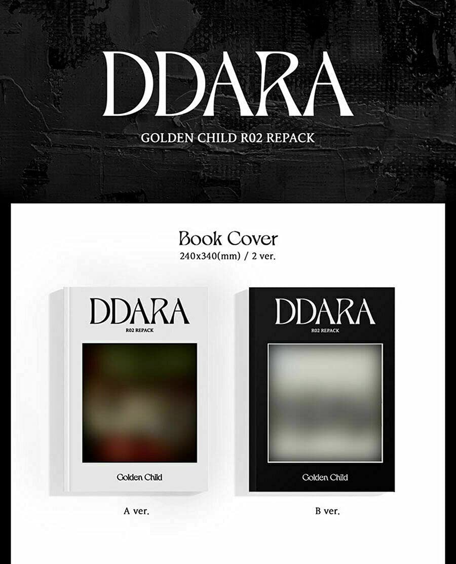 GOLDEN CHILD DDARA 2nd Repackage Album [A/B Version] - Random CD, Folded Poster, 76p Photo Book, 2 Photo Cards, Film Photo, Special Card & Pre-Order Bonus - Perfect for K-Pop Collectors & Fans