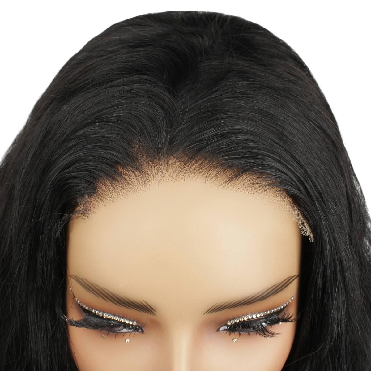 Jet Black Body Wave 5x5 HD Lace Closure Wig - Natural Look Human Hair Wig for Women, Perfect for Daily Wear, Parties & Special Occasions