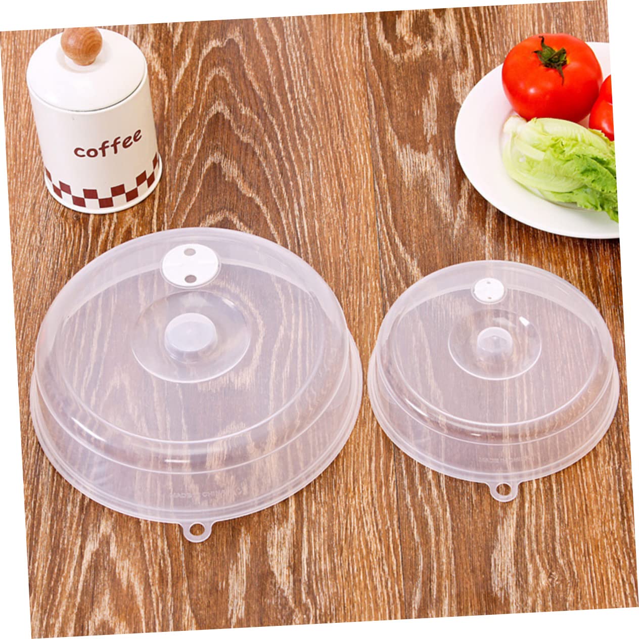DOITOOL 2-Pack Reusable Food Storage Covers - Microwave Safe, BPA-Free Plastic Leftover Savers with Magnetic Seal for Bowls, Plates & Cups | Perfect for Picnics, Travel, and Home Kitchen Organization