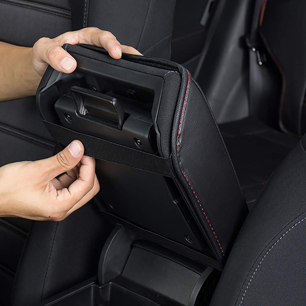 Leegi AAGIILEEYO Car Armrest Cover for Honda CRV 2017-2020 - Black Center Console Protector with Storage Box | Perfect for Road Trips & Daily Commuting