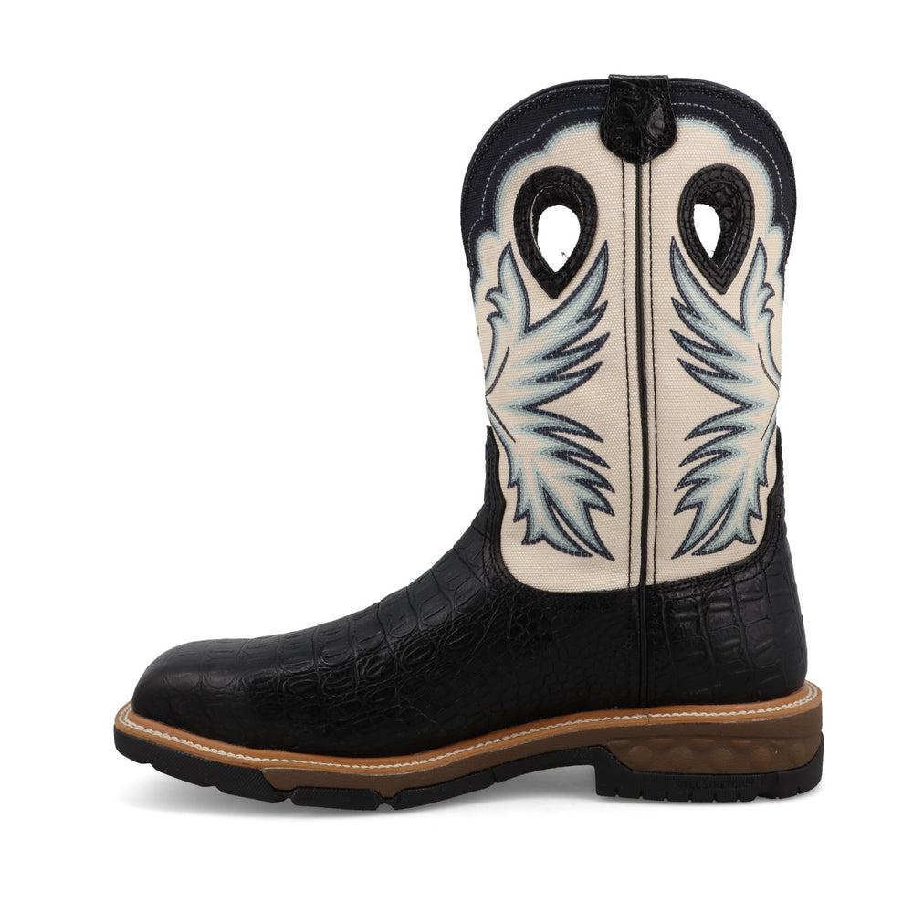 Men's Western Work Boots for Cowboy & Ranch Work - Durable Leather Steel Toe Boots for Outdoor, Construction & Heavy Duty Use
