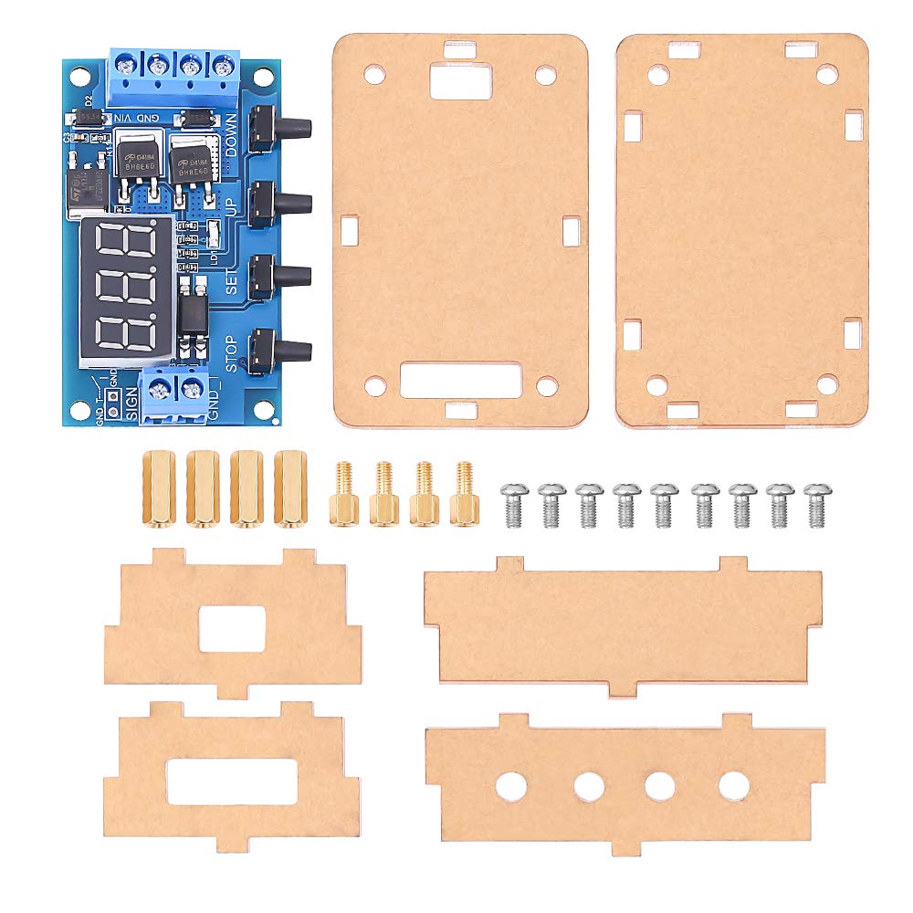 5V/12V/24V Timer Delay Relay Module - Digital Display, Dual MOS, Protective Shell - Smart Home Automation, Industrial Control, DIY Projects