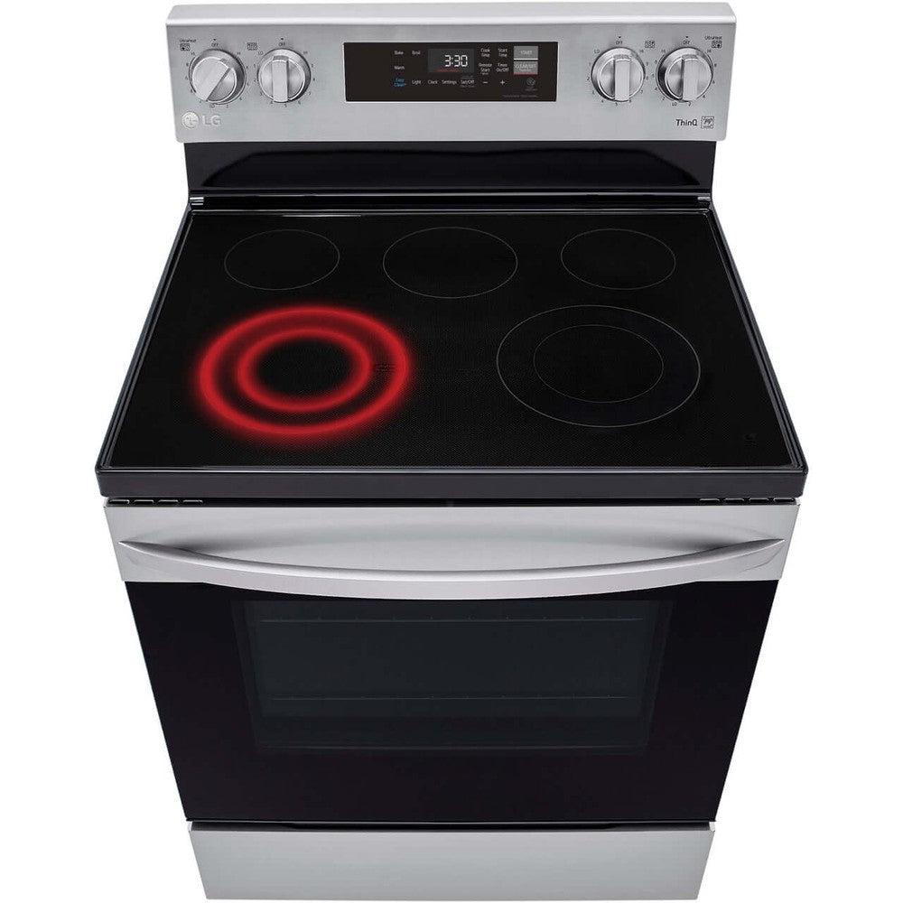 LG LREL6321S 30-Inch 6.3 Cu. Ft. Smart Electric Range with EasyClean Technology - Stainless Steel Oven for Modern Kitchens | Perfect for Baking, Roasting & Family Cooking