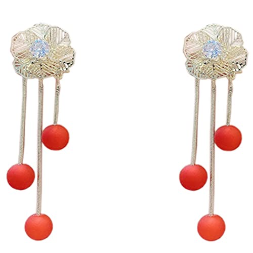 Elegant Flower Tassel Dangle Earrings for Women - Fashion Bohemian Jewelry Accessories | Perfect Valentine's Day, Birthday & Christmas Gifts for Her | Great for Parties, Weddings & Date Nights