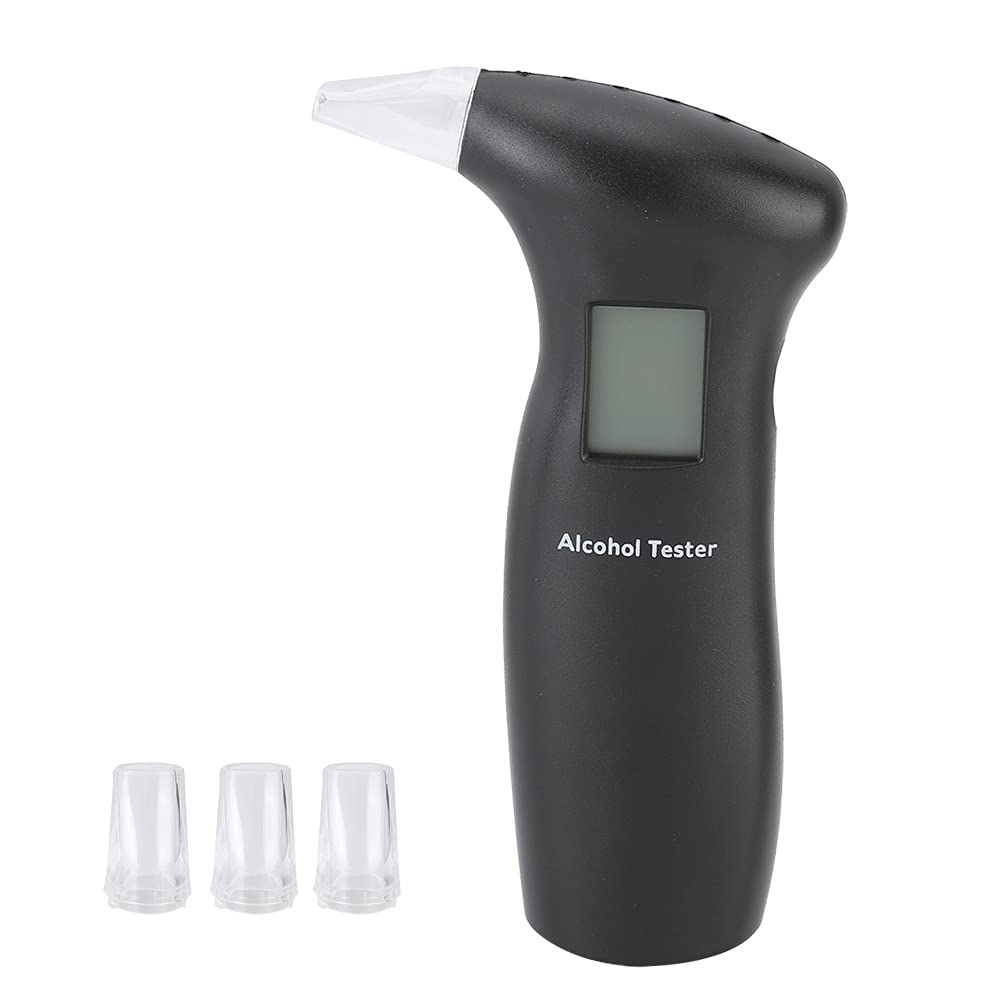 Professional Breathalyzer with Backlit LCD Display - Portable Alcohol Tester with 3 Replaceable Mouthpieces for Personal & Workplace Safety - Accurate BAC Detection for Bars, Parties, and Roadside Testing