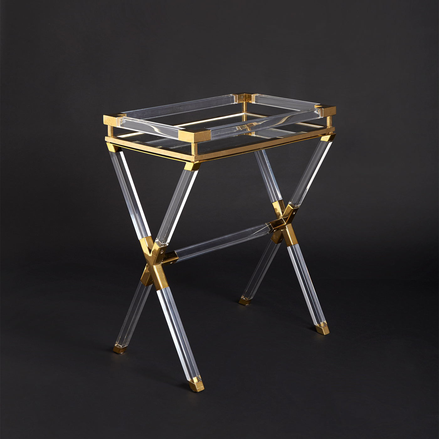 Jacques Tray Table - Modern Side Table with Storage Shelf for Living Room, Bedroom, or Office - Perfect for Coffee, Books, and Decor