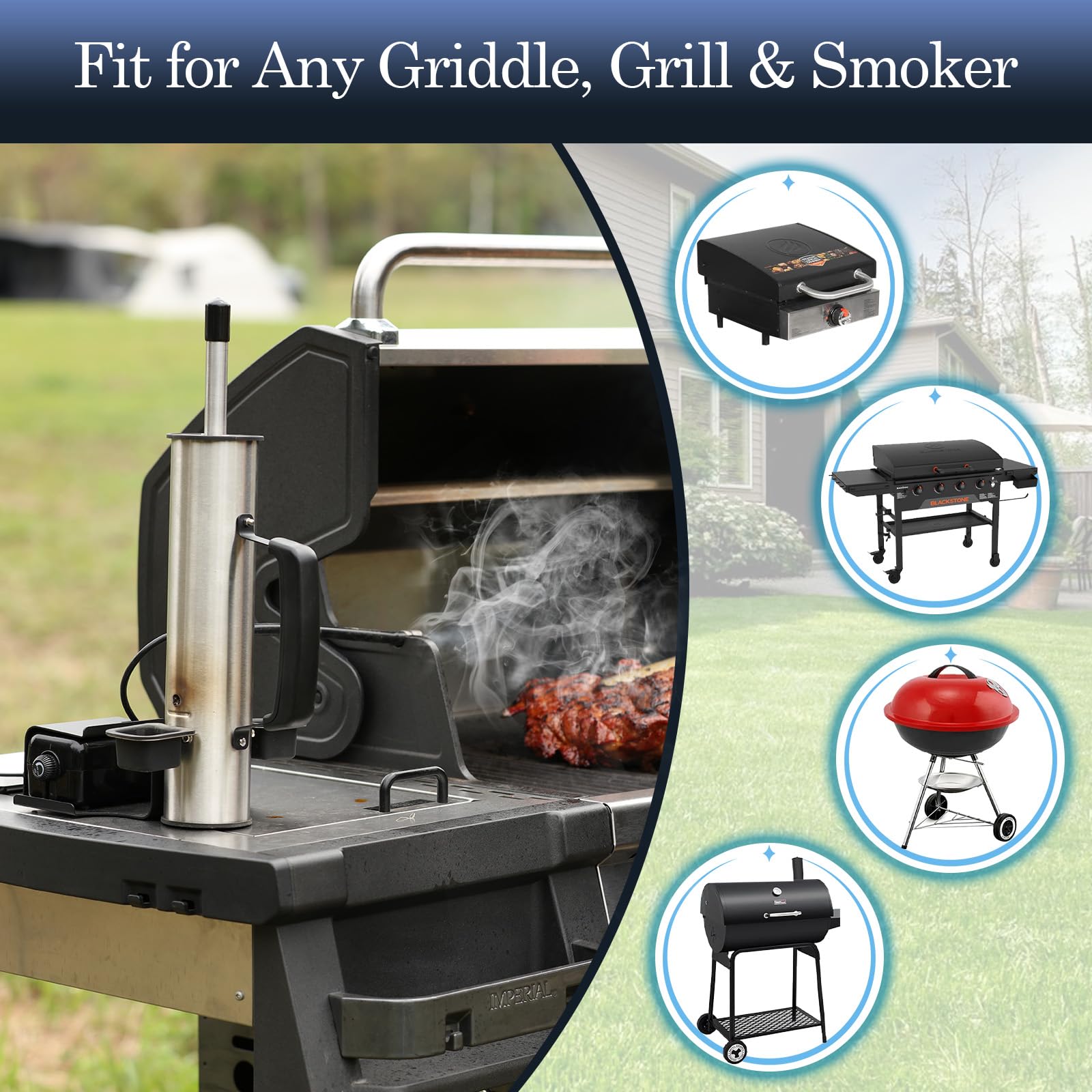 Upgraded Smoke Tube for Cold Smoking - Stainless Steel Smoke Generator with Wood Chips, Compatible with Gas Grill & Blackstone Griddle - Perfect for Camping, Backyard BBQ & Cold Smoking Cheese, Meat, Fish & More
