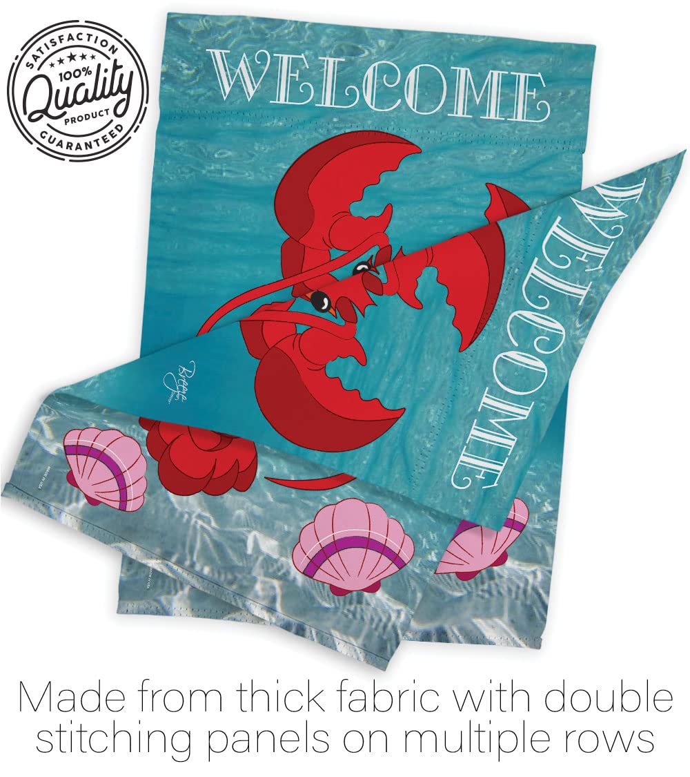 Lobster Coastal Decor Flag Set 28x40