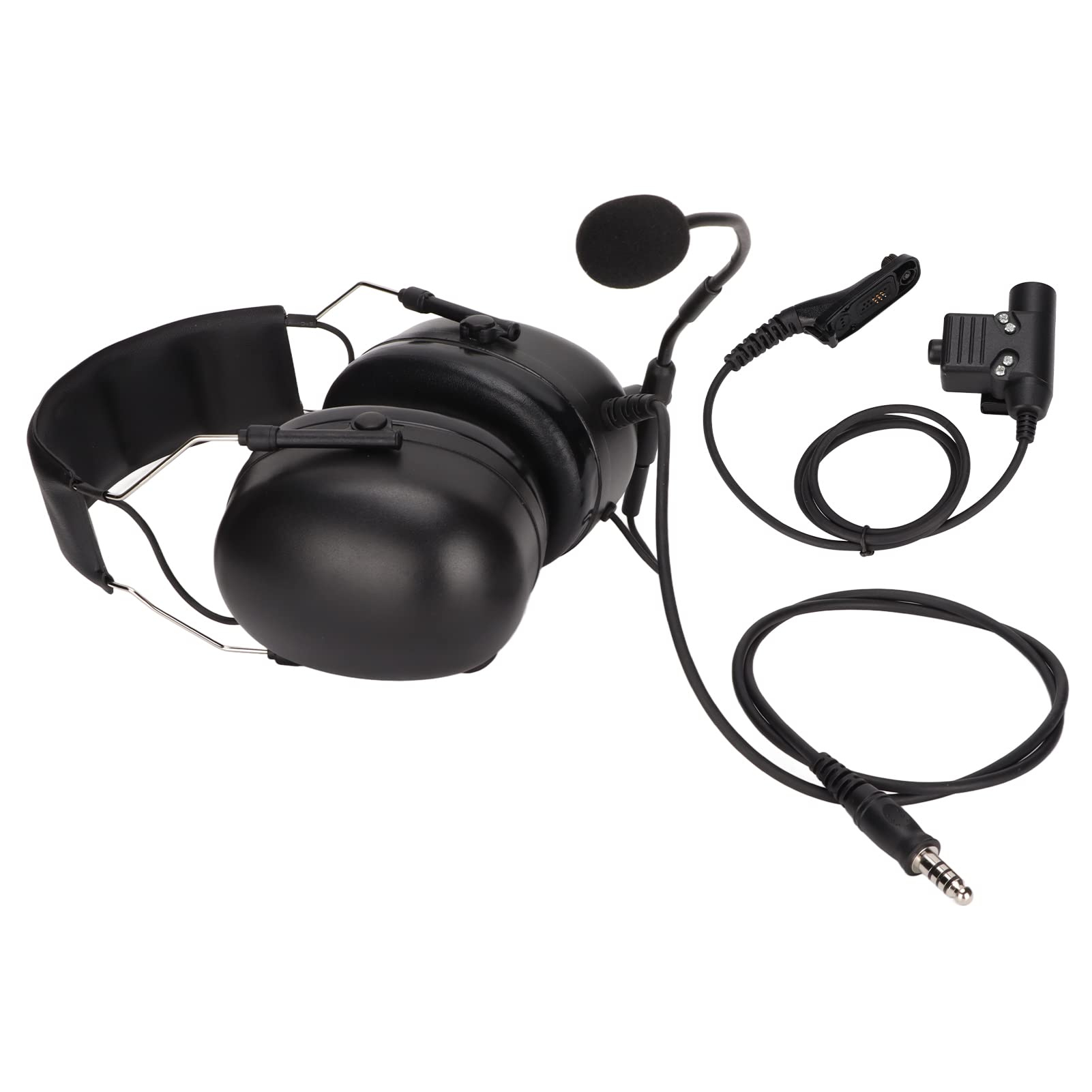 Tgoon 7.1mm Heavy Duty Headphones with U94 PTT - Durable Safety Headset for Motorola P8268 & DP4400 Radios - Perfect for Construction, Security & Outdoor Communication