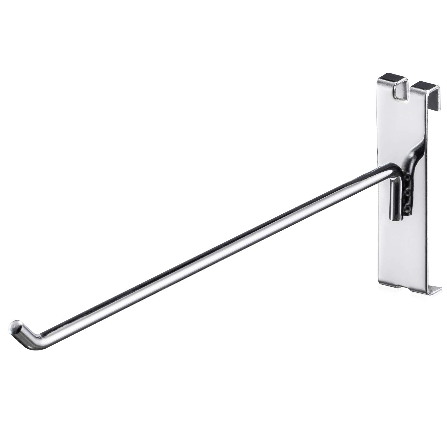 Polmart 10-Inch Heavy Duty Silver Gridwall Panel Hooks - 84 Pack for Retail Store Displays, Shelving & Merchandising - Perfect for Clothing, Accessories & Home Decor Organization