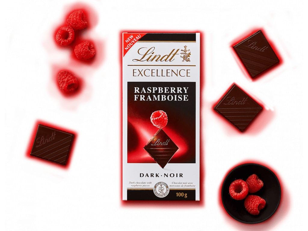Lindt Raspberry Dark Chocolate Bar 80g - Gourmet Dessert for Gifting & Snacking