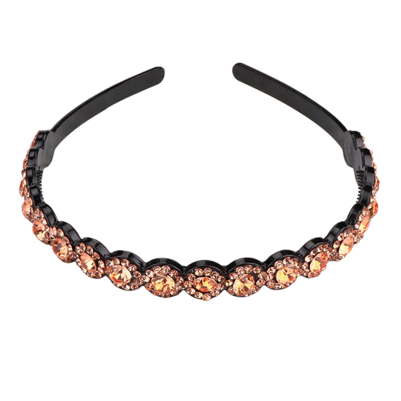 Andifangqi Shiny Rhinestone Hair Clips for Women - Non-Slip Reusable Narrow Headband Hair Accessories for Girls (Perfect for Parties, Weddings & Daily Styling)