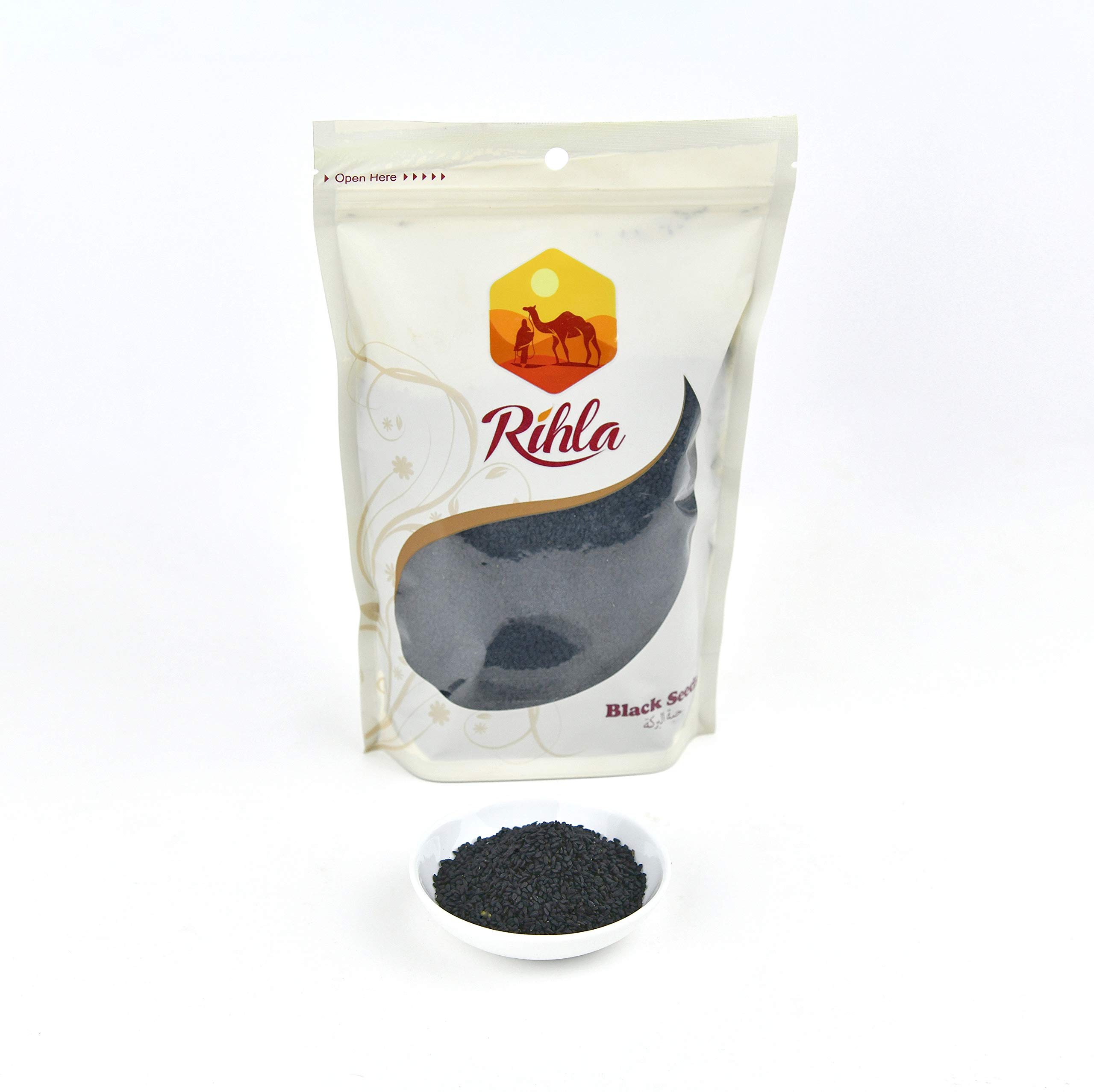Premium Black Seeds (Nigella Sativa) - Organic Habbatus Sauda - Rihla Superfoods - 1.1 Lb (500g) - Immune Support & Natural Remedy for Cooking, Baking & Wellness