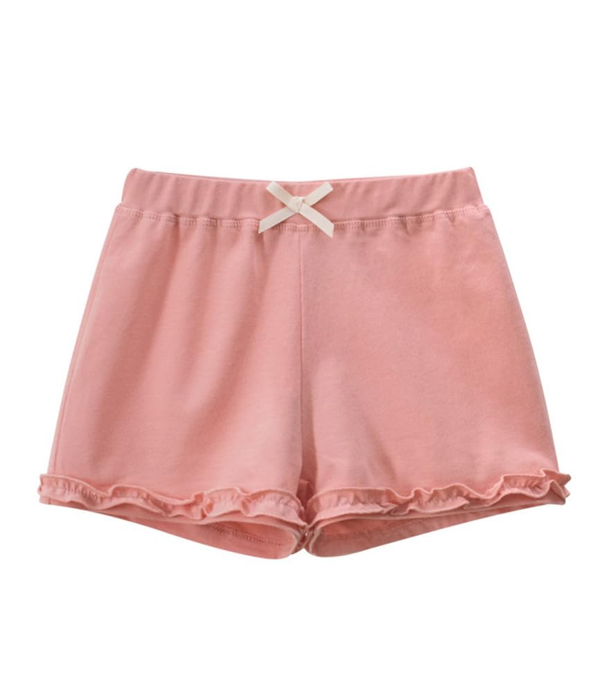 WEONEDREAM Toddler Girl Shorts - Ruffled Shiny Athletic Shorts for Kids | Workout, Dance & Playwear | Perfect for Gym, Ballet Class & Summer Activities