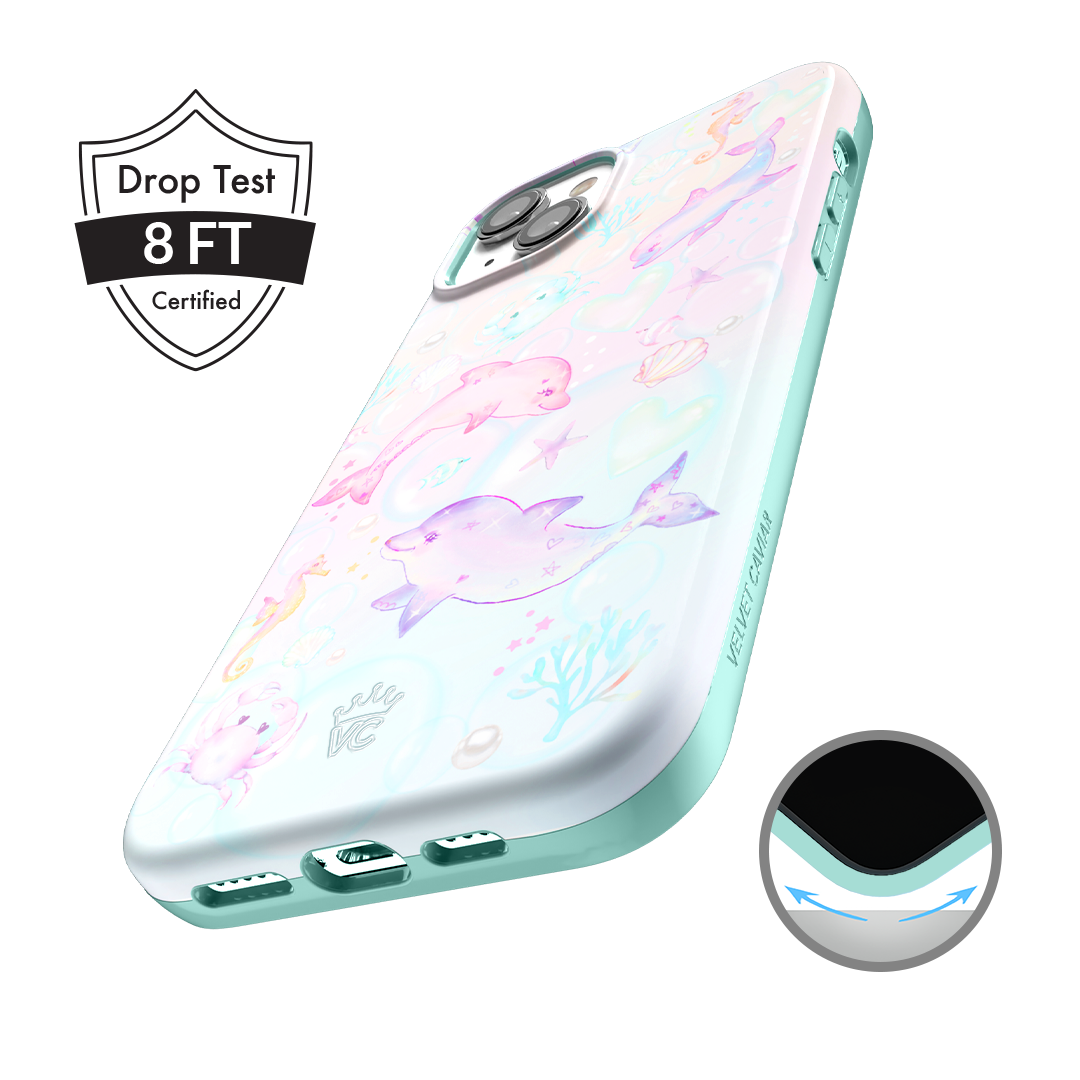 Aqua Angels iPhone Case - Slim Protective Phone Cover for iPhone 14/13/12/11 Pro Max - Waterproof & Shockproof Design - Perfect for Outdoor Activities, Travel & Daily Use