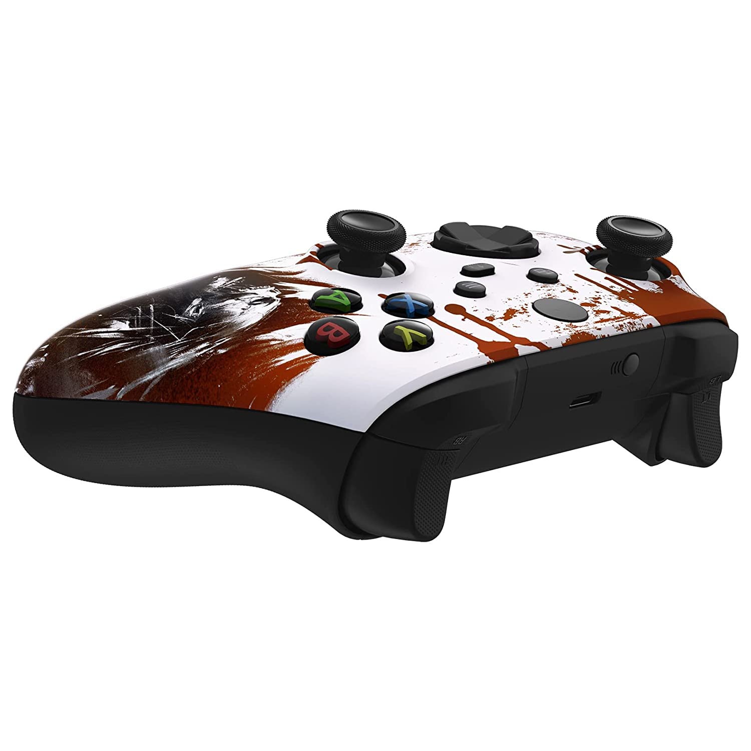Custom Wireless Xbox Controller for Microsoft Series X/S & One - Soft Touch Grip, Bloody Zombie Design - Enhanced Gaming Experience for FPS, Racing & Action Games