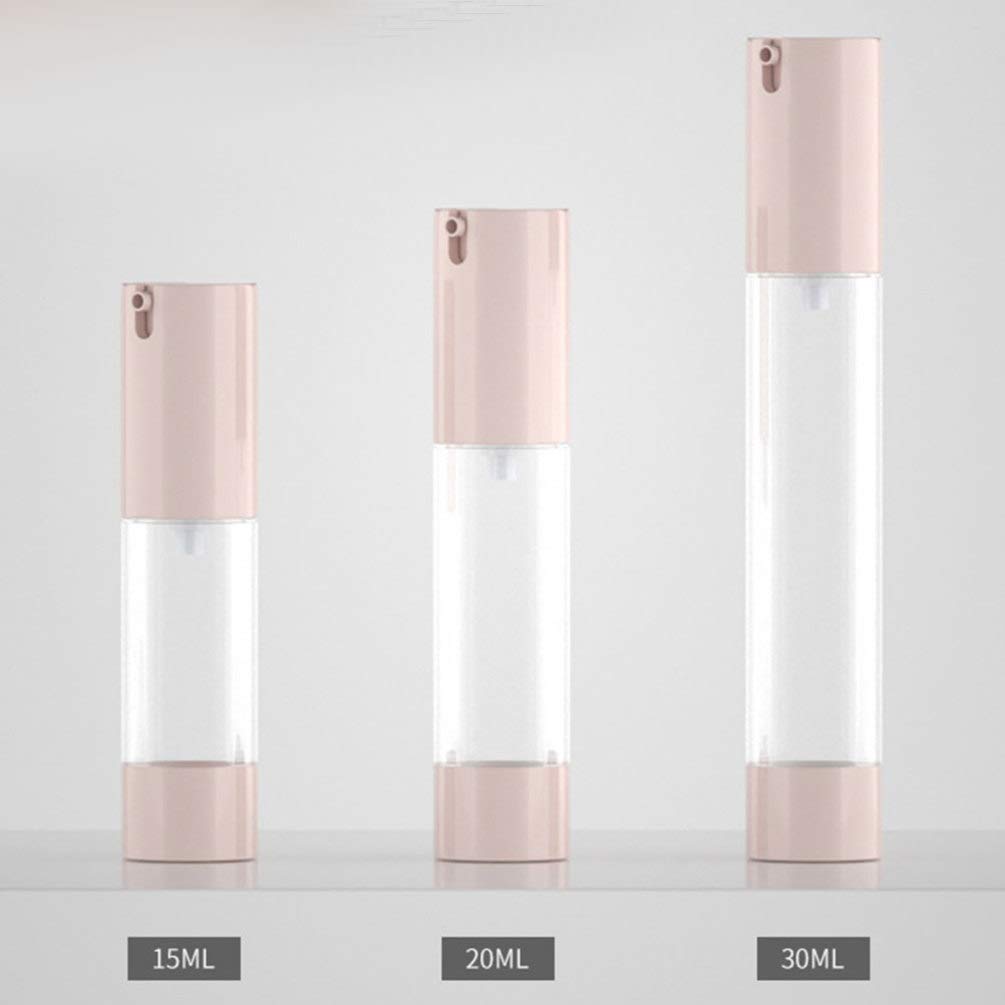 Cabilock 2-Pack Pink Airless Pump Bottles - Vacuum Cosmetic Containers for Lotion & Toiletries | Travel-Friendly Spray Dispenser for Skincare, Haircare & Makeup | Perfect for Home, Gym & Travel Essentials
