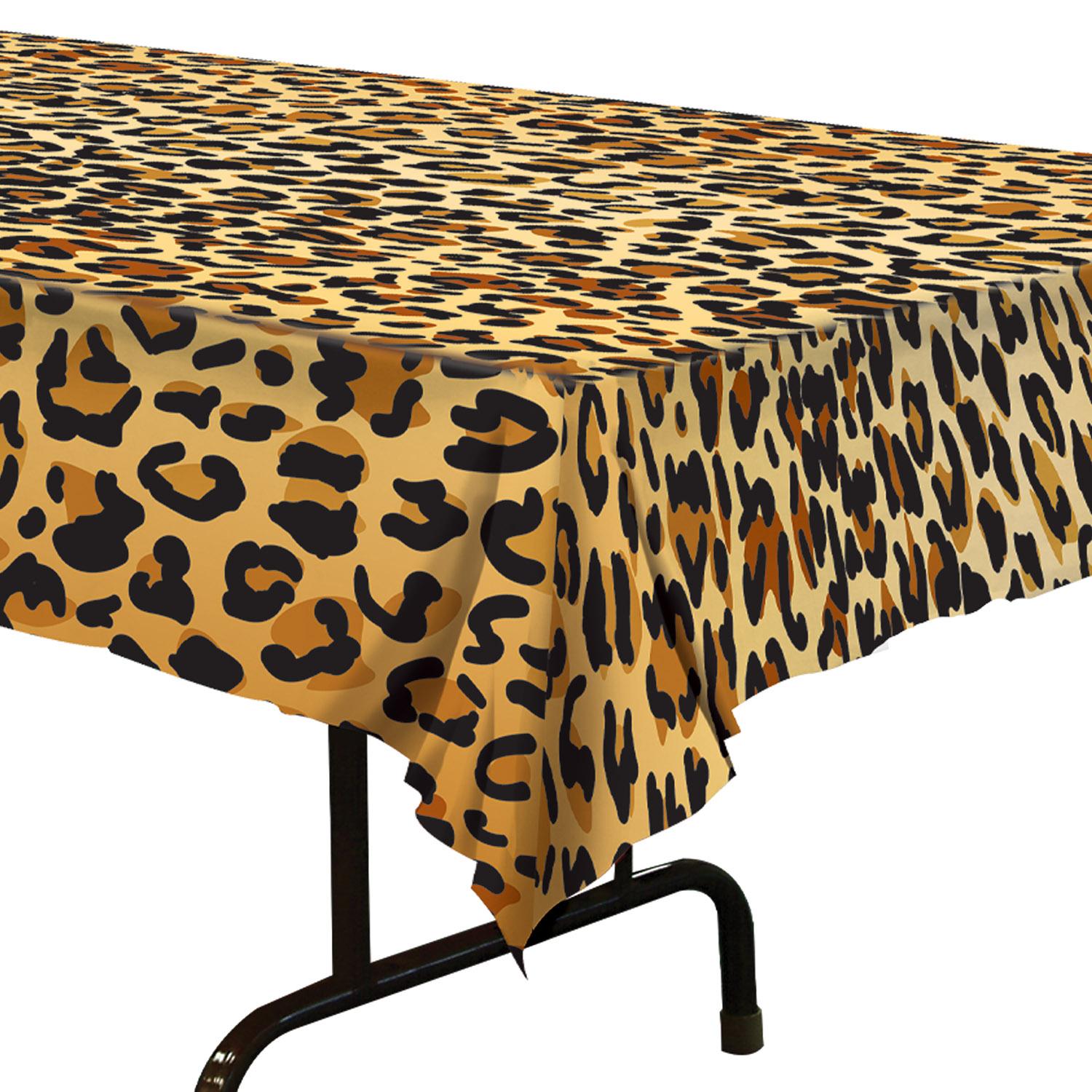 12 Pack Beistle Leopard Print Party Table Covers - 72