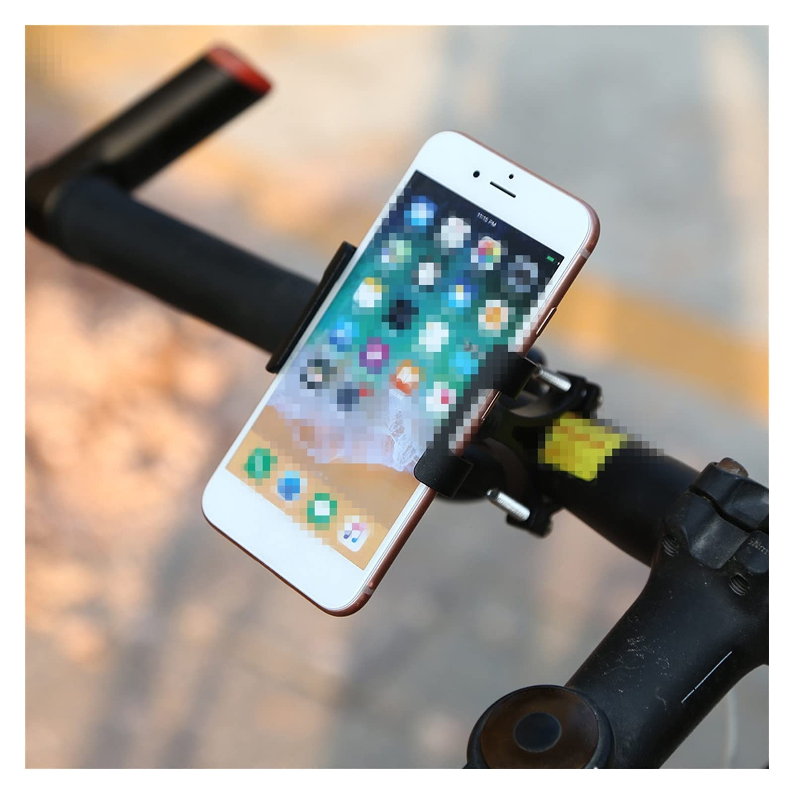 TSTS Motorcycle Phone Mount - 360° Rotatable Aluminum Alloy Bike Phone Holder for iPhone & Android - Perfect for GPS Navigation & Adventure Riding (Deep Red)