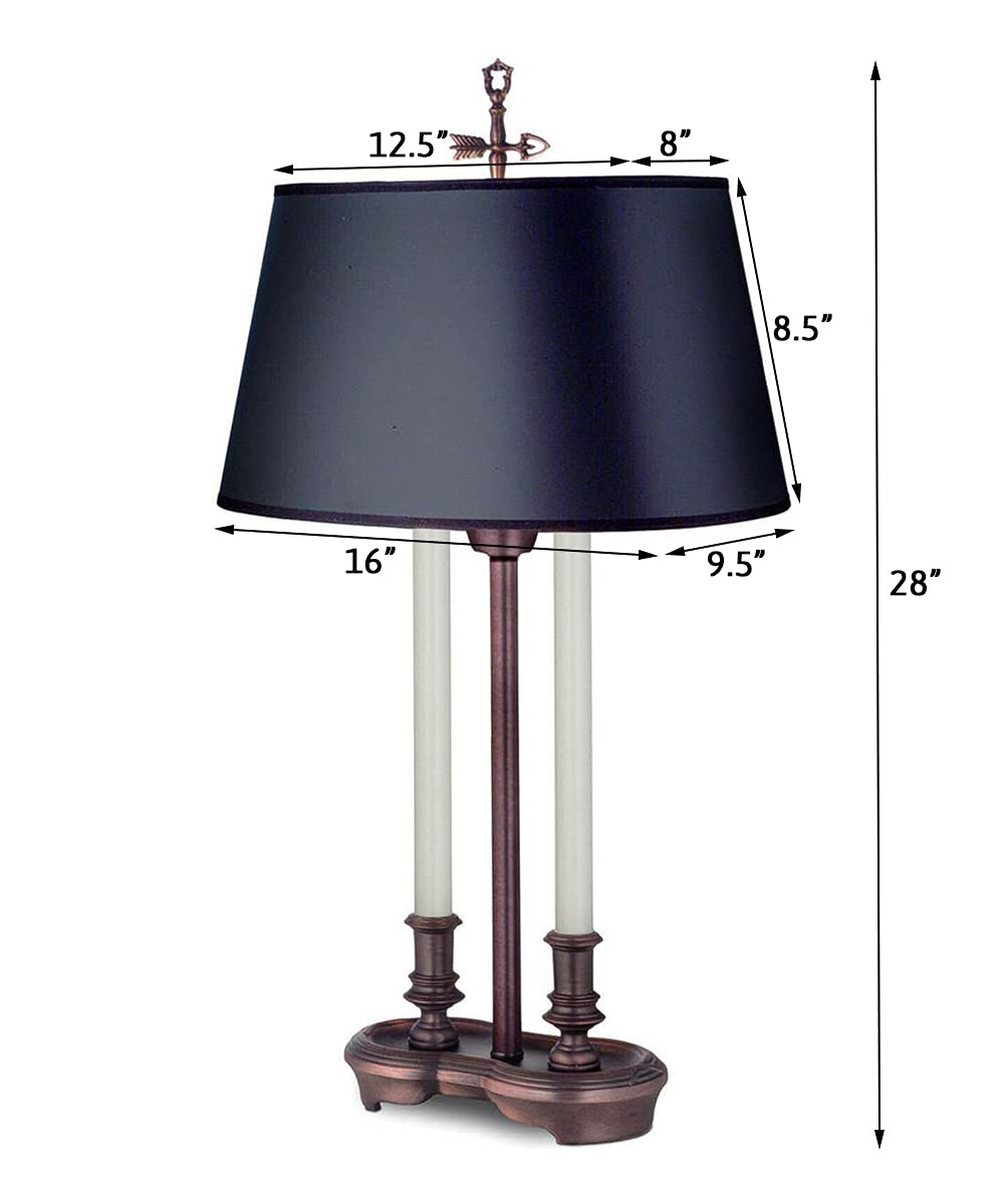 Vintage 3-Way Adjustable Desk Lamp in Antique Bronze Finish - Perfect for Home Office, Study Room & Reading Nook Lighting