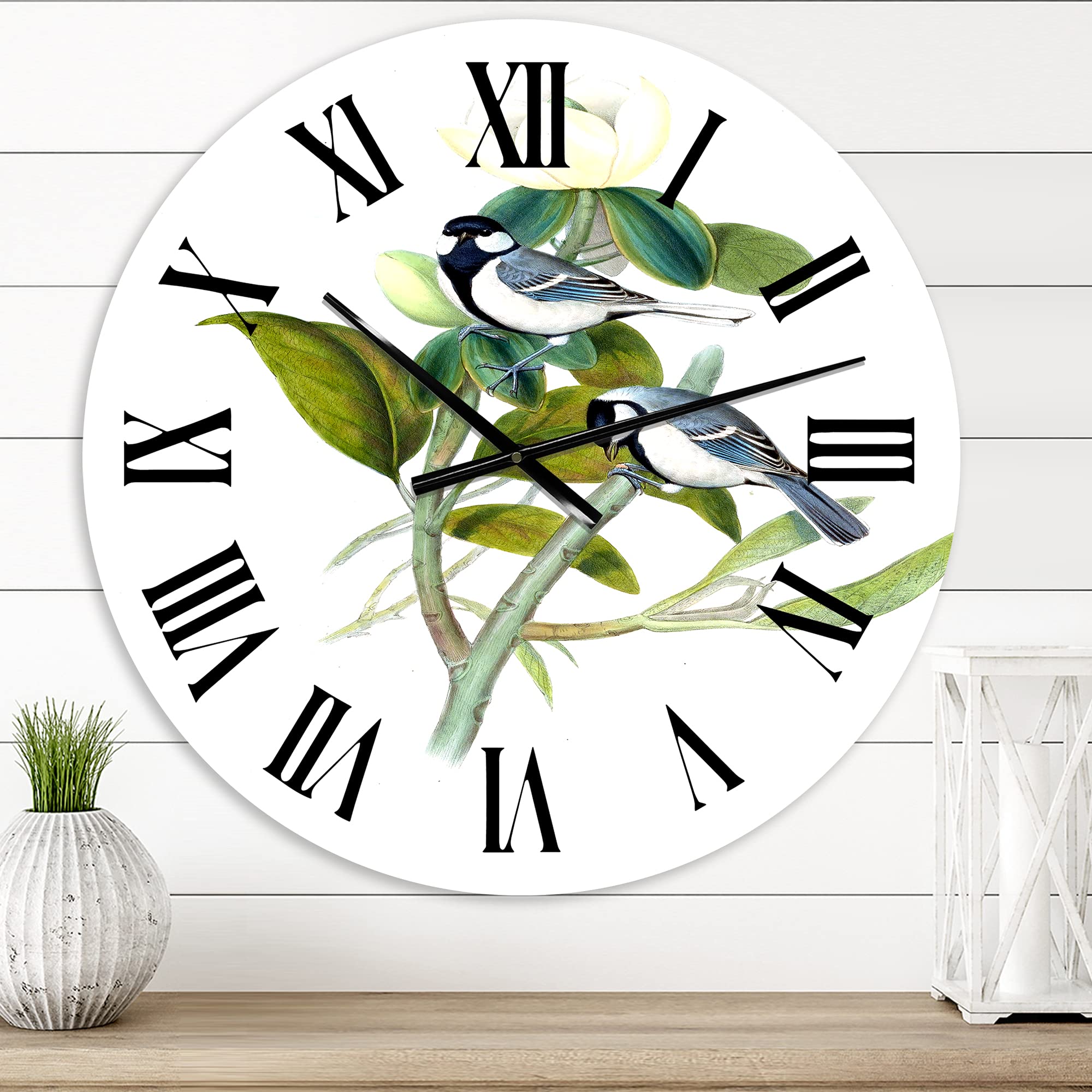Farmhouse Wall Clock - Vintage Countryside Animals III Landscape Design, Large Kitchen Wall Decor for Home, Living Room & Office | Perfect for Rustic, Farmhouse & Country Style Interiors