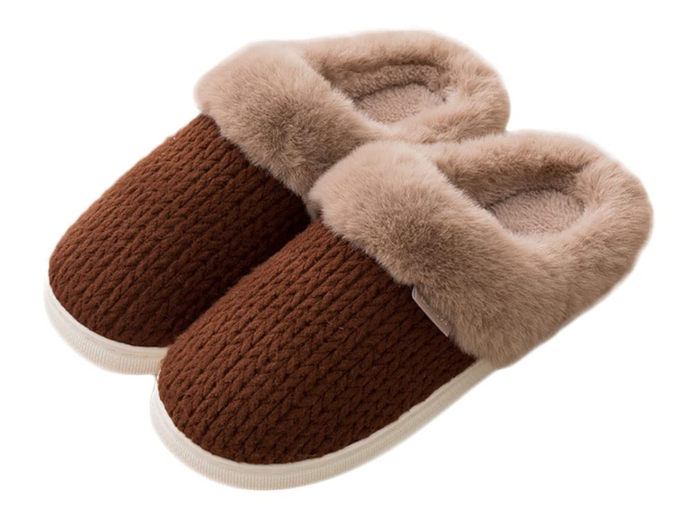 Women's Warm Winter Slippers - Cozy Fluffy Fur House Shoes with Thick Fleece Lining for Indoor Comfort, Perfect for Bedroom, Lounge & Cold Weather Wear