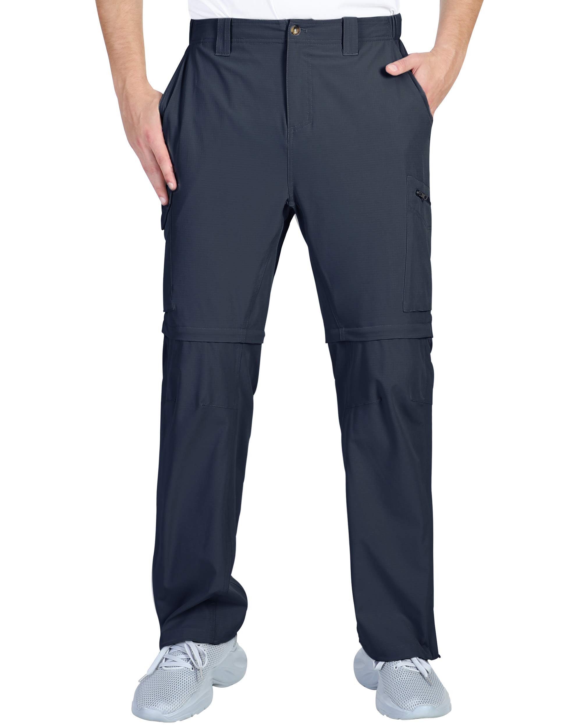 Outdoor Ventures Men's Convertible Hiking Pants - Quick Dry, Lightweight Stretch Cargo Pants with Zip-Off Legs for Camping, Trekking & Travel Adventures
