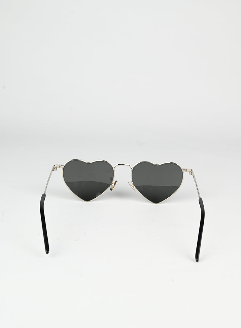 Saint Laurent Heart-Shaped Black Sunglasses - Luxury Fashion Sunglasses for Women, Perfect for Summer Outfits & Beach Vacations