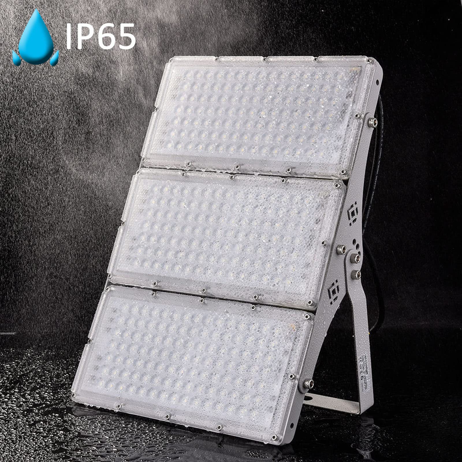4-Pack 300W LED Flood Lights Outdoor - 24000LM Super Bright Security Lights, 3000K Warm White Stadium Lighting, IP65 Waterproof for Yard, Garage, Lawn, Arena - Perfect for Outdoor Events & Nighttime Safety