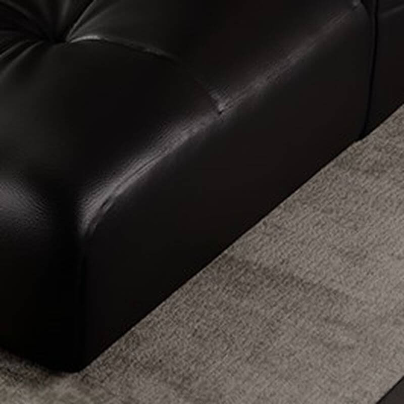 Premium L-Shaped Recliner Sofa with Decorative Stitched Ink Fabric, Hidden Support & Sturdy Pine Wood Frame - Perfect for Living Room, Home Theater & Family Gatherings