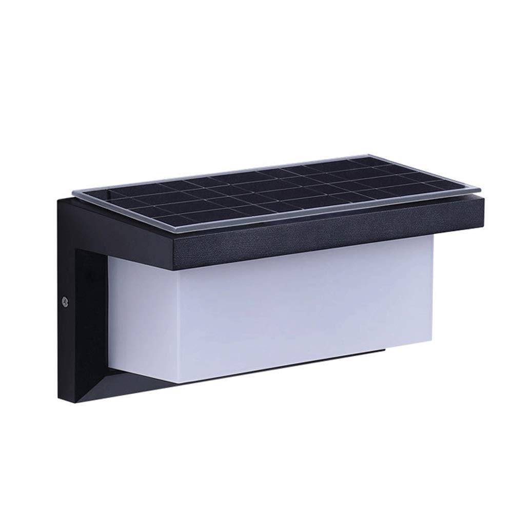Solar Powered Outdoor Wall Lights - 18W Waterproof LED Wall Sconce for Patio, Garden, Entryway & Courtyard | Black Exterior Lighting Fixtures | Perfect for Nighttime Security & Landscape Illumination