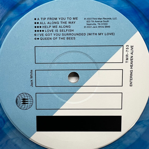 Jack White - Entering Heaven Alive Limited Edition Blue Vinyl LP Album (Mint Condition) | Perfect for Vinyl Collectors & Music Enthusiasts