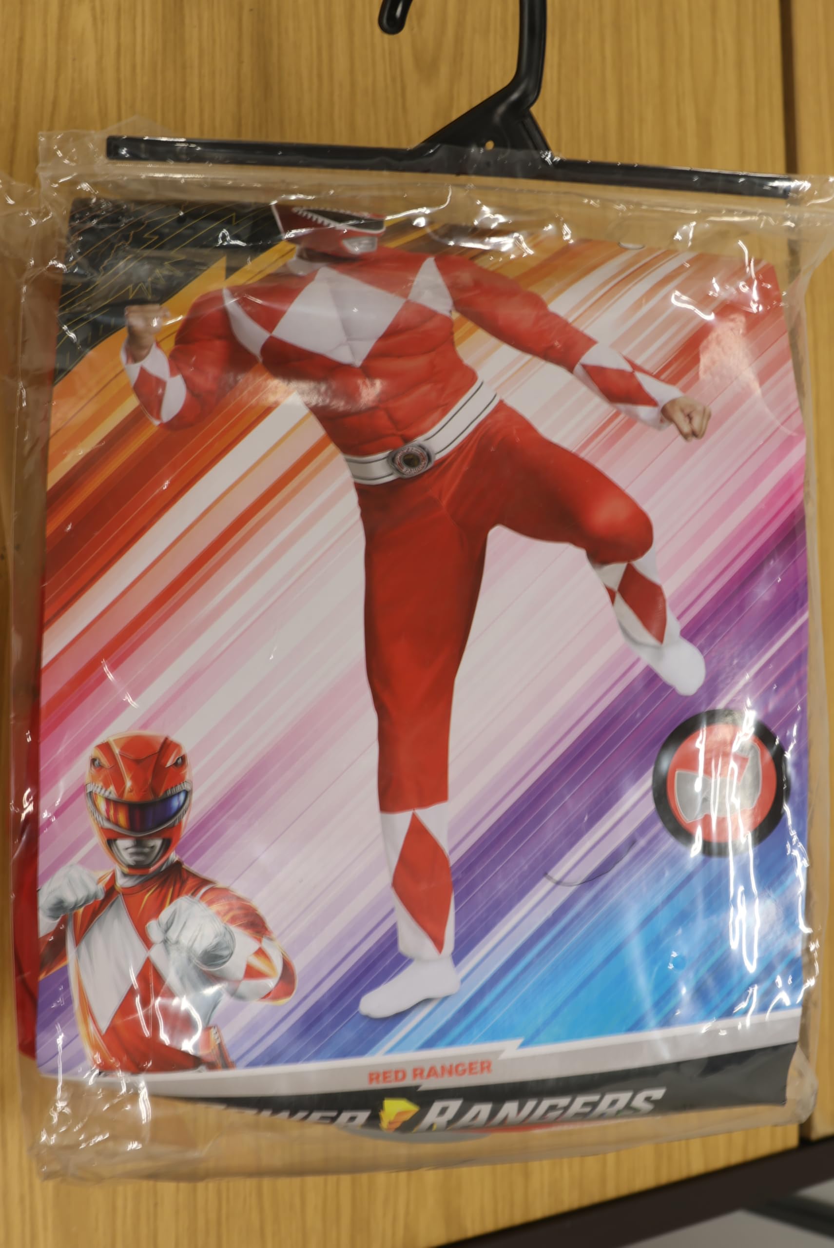 Red Ranger Classic Muscle Adult Costume for Men - Premium Superhero Halloween Cosplay Outfit | Perfect for Halloween Parties, Comic Con & Cosplay Events