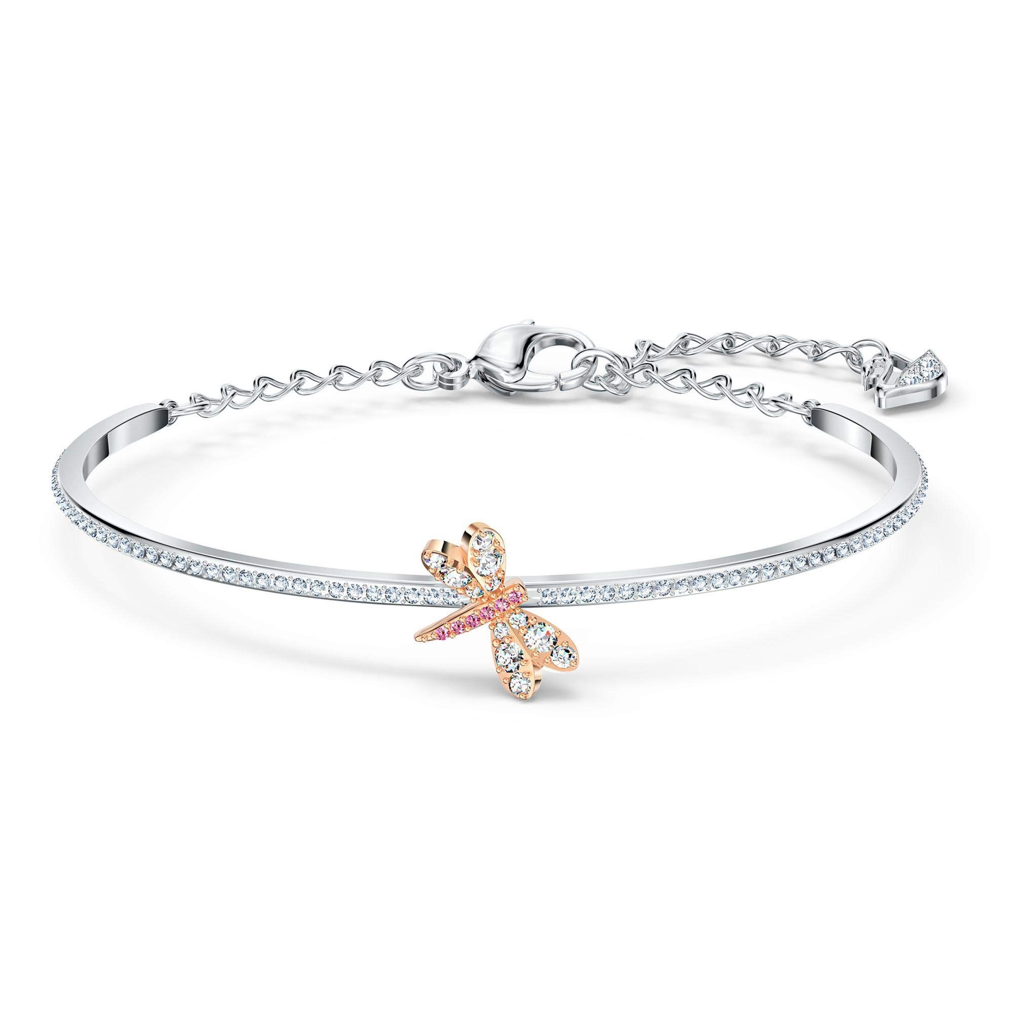 Swarovski Eternal Flower Crystal Earrings & Bracelet Set for Women | Elegant Jewelry Gift for Anniversary, Wedding, Party | Dainty Everyday Wear & Special Occasion Accessories