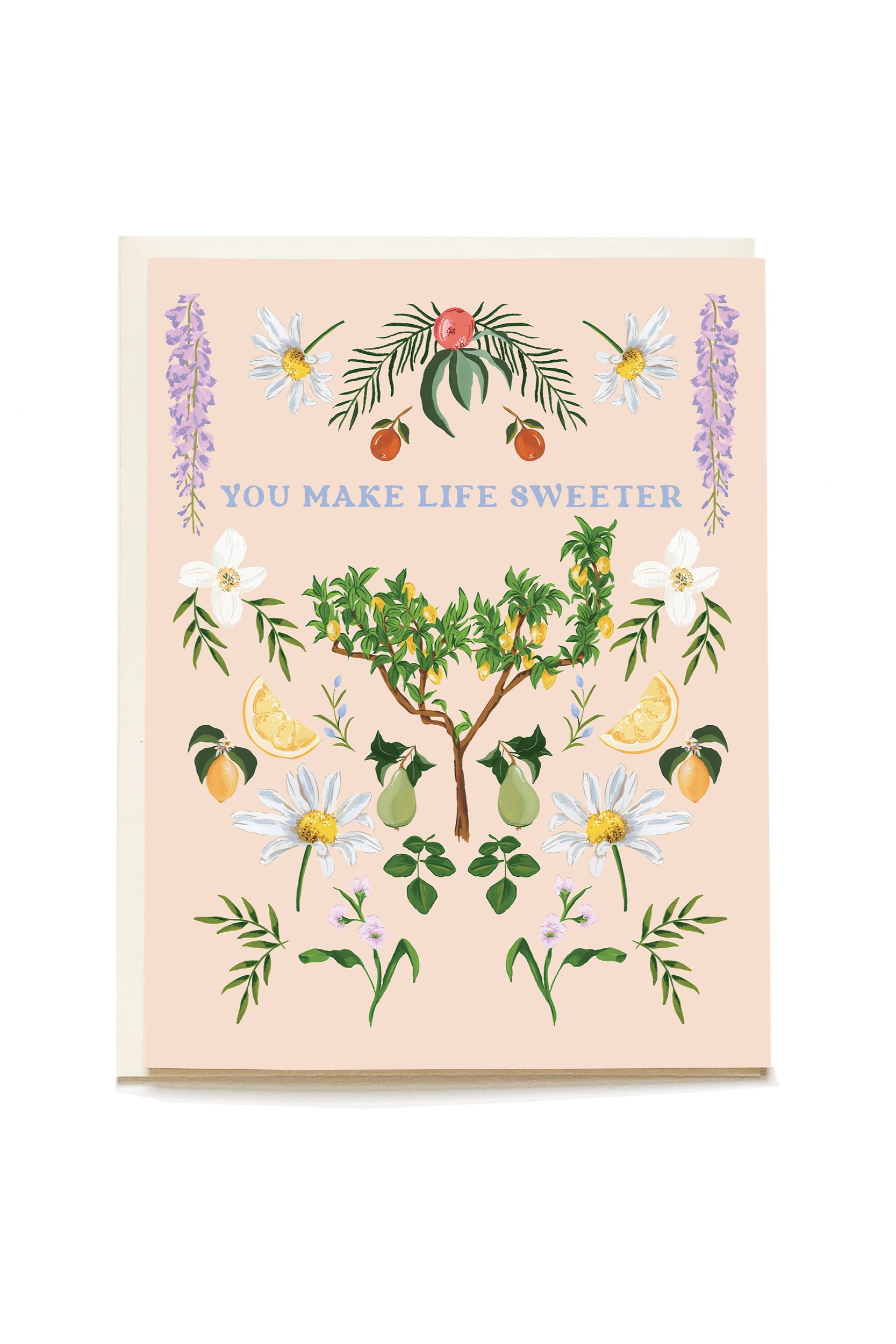 You Make Life Sweeter Greeting Card - Thoughtful Blank Note Cards for Birthdays, Anniversaries & Special Occasions - Perfect for Gifting, Thank You Notes & Heartfelt Messages